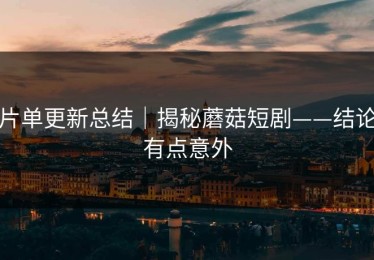 片单更新总结｜揭秘蘑菇短剧——结论有点意外