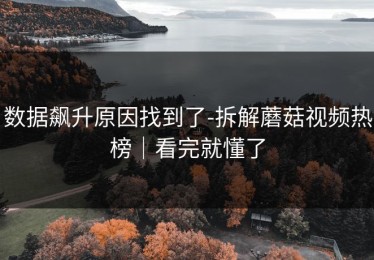 数据飙升原因找到了-拆解蘑菇视频热榜｜看完就懂了