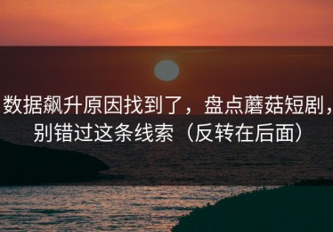 数据飙升原因找到了，盘点蘑菇短剧，别错过这条线索（反转在后面）