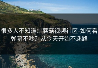 很多人不知道：蘑菇视频社区-如何看弹幕不吵？从今天开始不迷路