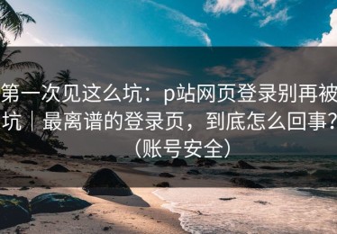 第一次见这么坑：p站网页登录别再被坑｜最离谱的登录页，到底怎么回事？（账号安全）