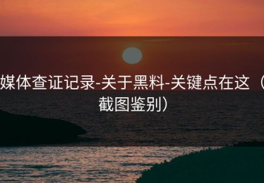 媒体查证记录-关于黑料-关键点在这（截图鉴别）