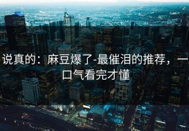 说真的：麻豆爆了-最催泪的推荐，一口气看完才懂