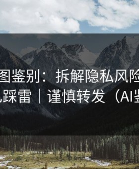 关键截图鉴别：拆解隐私风险：别让自己踩雷｜谨慎转发（AI鉴谣）