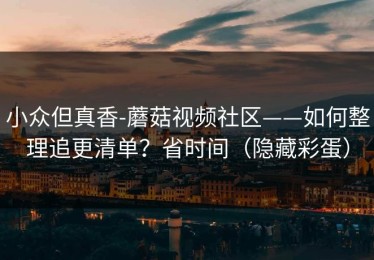 小众但真香-蘑菇视频社区——如何整理追更清单？省时间（隐藏彩蛋）