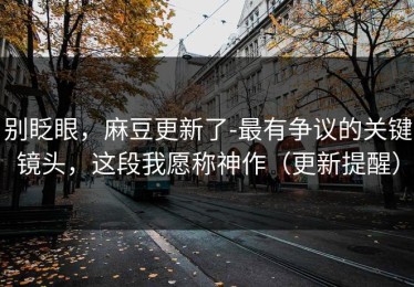 别眨眼，麻豆更新了-最有争议的关键镜头，这段我愿称神作（更新提醒）