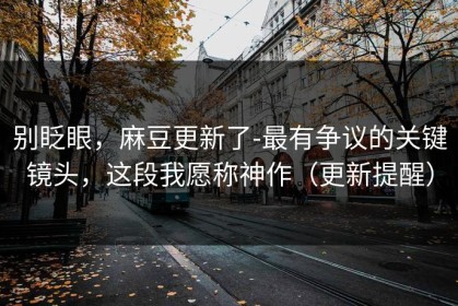 别眨眼，麻豆更新了-最有争议的关键镜头，这段我愿称神作（更新提醒）