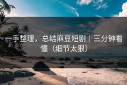 一手整理，总结麻豆短剧｜三分钟看懂（细节太狠）