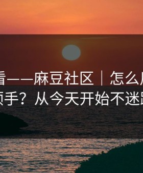 新手必看——麻豆社区｜怎么用APP更顺手？从今天开始不迷路