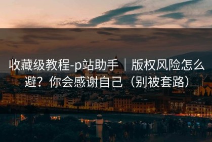 收藏级教程-p站助手｜版权风险怎么避？你会感谢自己（别被套路）