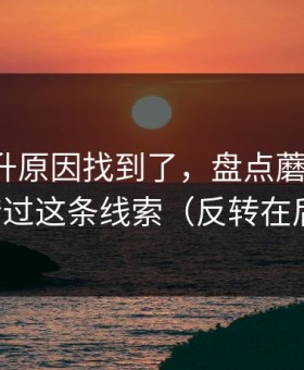 数据飙升原因找到了，盘点蘑菇短剧，别错过这条线索（反转在后面）