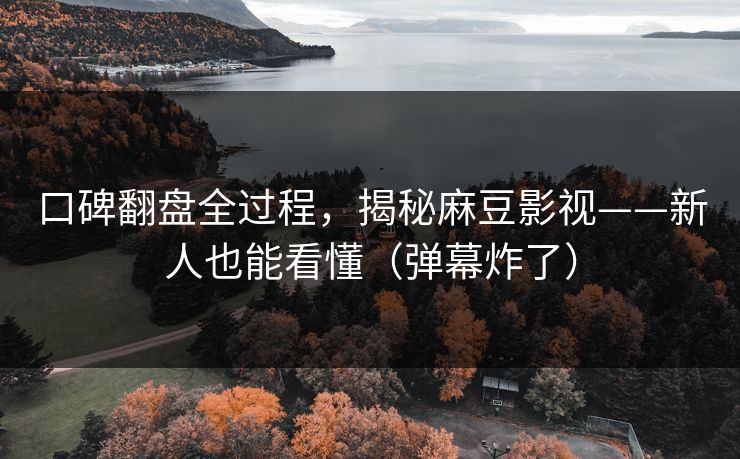 口碑翻盘全过程,揭秘麻豆影视——新人也能看懂(弹幕炸了) 口碑翻盘全过程,揭秘麻豆影视——新人也能看懂(弹幕炸了)