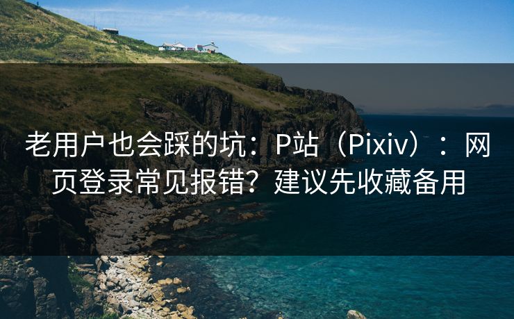 老用户也会踩的坑：P站（Pixiv）：网页登录常见报错？建议先收藏备用
